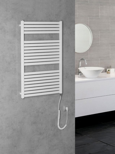 Sapho AQUALINE TONDI-E 600x970mm elektromos fürdőszobai radiátor, fehér DE460T