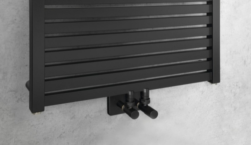 Sapho AQUALINE TONDI 600x1690mm fürdőszobai radiátor középső bekötéssel, matt fekete DT496T