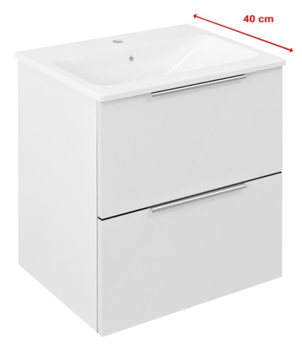Sapho CIRASA SLIM 50 cm alsószekrény, fényes fehér CR492-3030