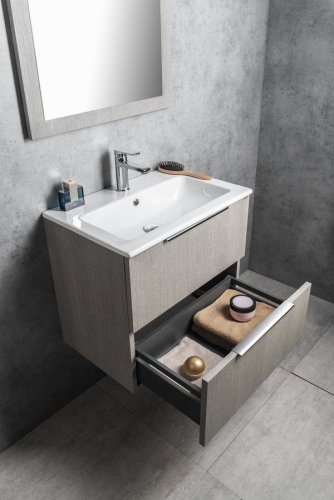 Sapho CIRASA SLIM 50 cm alsószekrény, ezüst tölgy CR492-1111