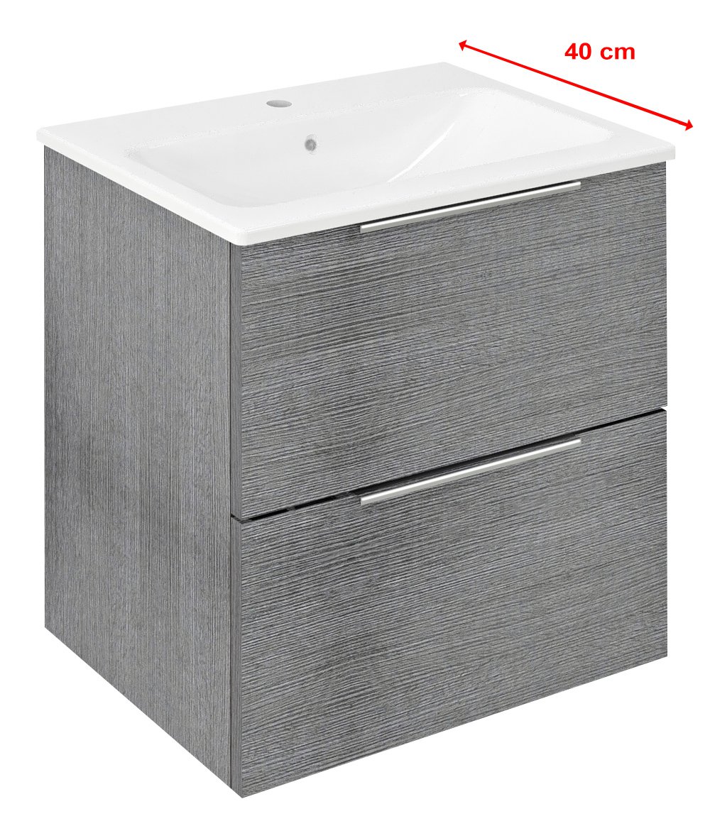 Sapho CIRASA SLIM 50 cm alsószekrény, ezüst tölgy CR492-1111