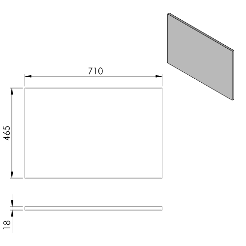 Sapho CIRASA DTDL 70 pult, ezüst tölgy CR071-1111