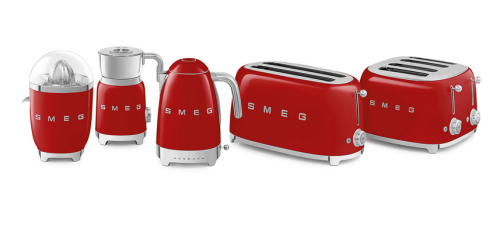 SMEG retro vízforraló hőmérséklet szabályzóval, piros KLF04RDEU