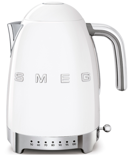 SMEG retro vízforraló hőmérséklet szabályzóval, fehér KLF04WHEU