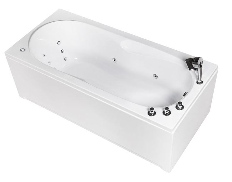 Wellis Malawi Hydro™ 170x75 cm-es hidromasszázs kád csaptelep nélkül balos WK00162-1