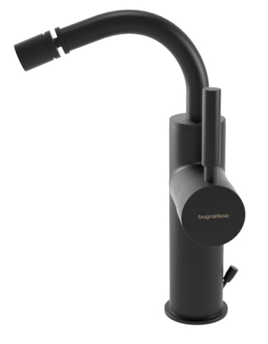 Bugnatese KOBUK MINI Bidet csaptelep leeresztővel, matt fekete 2225OP