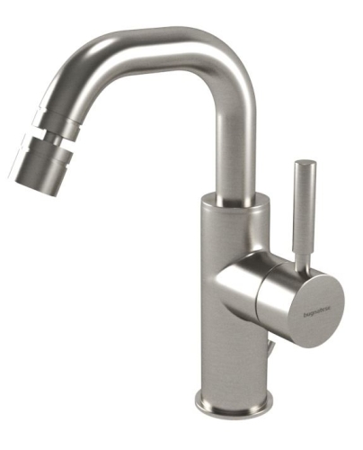 Bugnatese KOBUK MINI Bidet csaptelep leeresztővel tört kifolyóval, szálcsiszolt nikkel 2225QNS