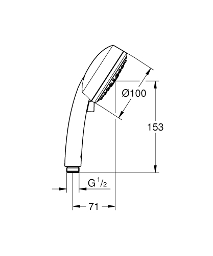 Grohe Vitalio Comfort 100 Kézizuhany, 3 féle vízsugárral 26093000