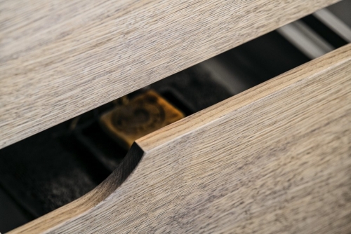 Sapho MEDIENA 60 mosdótartó szekrény, matt fehér/grafit tölgy MD061