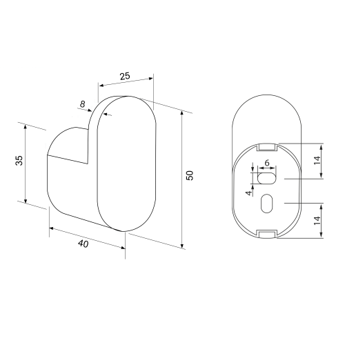 Sapho FLORI fogas, matt fekete RF001/15