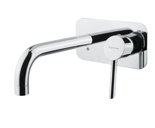 Bugnatese Smart fal alatti mosdócsaptelep 22 cm kifolyóval, fényes fekete króm 2147CNL