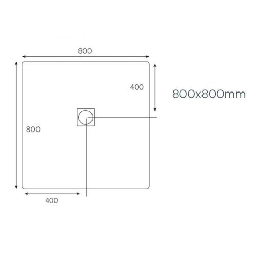 AREZZO design SOLIDSoft zuhanytálca 80x80 cm, FEKETE, színazonos lefolyóval AR-8080B