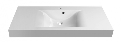 Sapho FLAVIA 110x50cm öntöttmárvány mosdó, fehér 68101