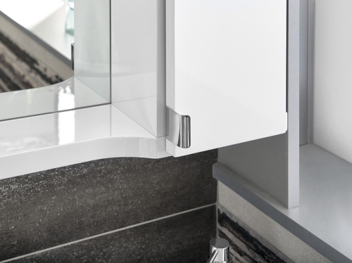 Sapho PULSE 75 jobbos tükrösszekrény LED világítással, fehér/antracit PU078-3034