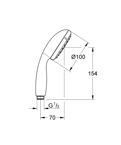 Grohe Vitalio Start 100 Kézizuhany, 2 féle vízsugárral  5,7 liter/perc 27946000