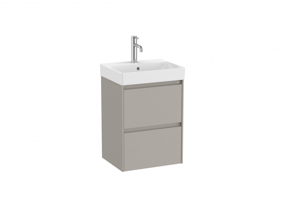 Roca Ona Compact 45 cm fürdőszoba bútor mosdóval, homok szürke A851681510