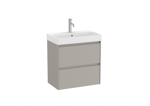 Roca Ona Compact 60 cm fürdőszoba bútor mosdóval, homok szürke A851684510