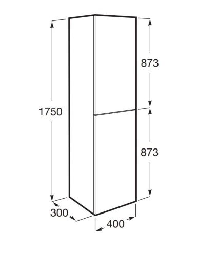Roca Delta kiegészítő állószekrény, matt fehér A857635509