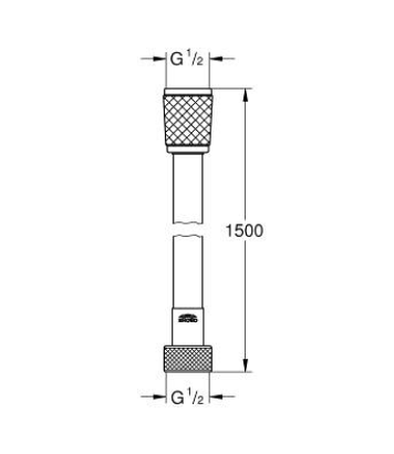 Grohe VitalioFlex Comfort zuhanygégecső 150 cm 28743002