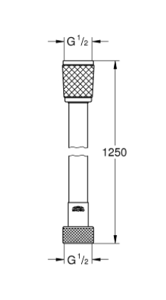 Grohe VitalioFlex Trend zuhanygégecső 125 cm 22114000