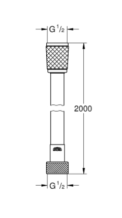 Grohe VitalioFlex Trend zuhanygégecső 200 cm 22113000