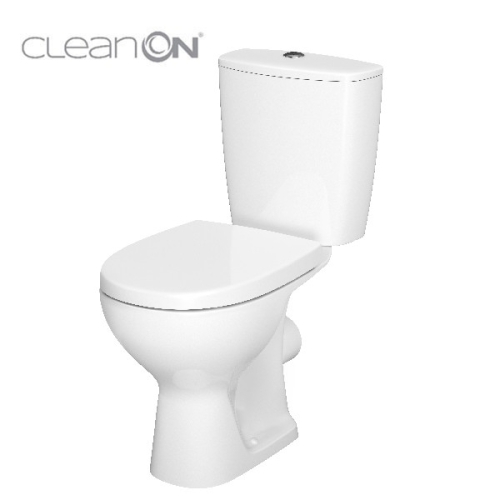 Cersanit Arteco Compact perem nélküli hátsó kifolyású monoblokkos wc lassú záródású wc ülőkével K667-056