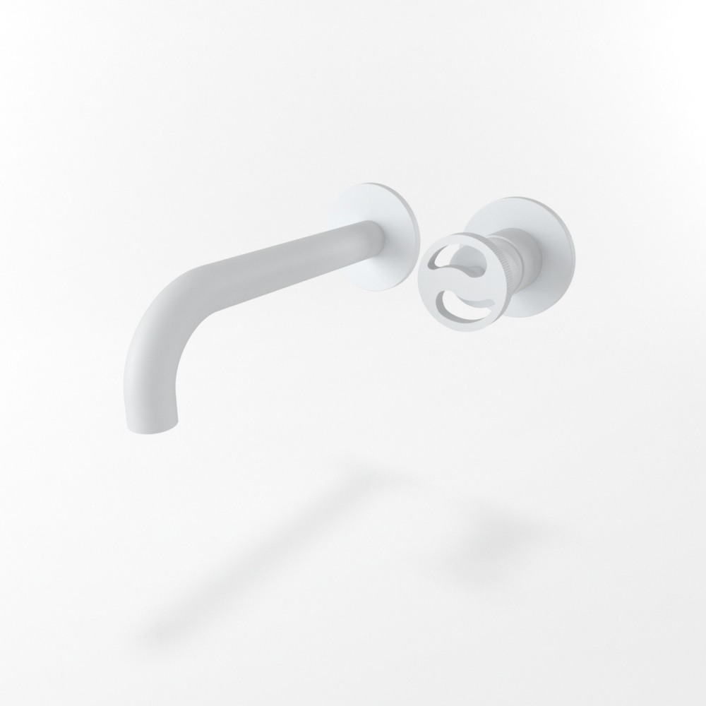 Bugnatese MILLENOVECINQUANTA fal alatti mosdócsaptelep 19 cm kifolyóval klikk-klakk leeresztővel, matt fehér 4651SCOP