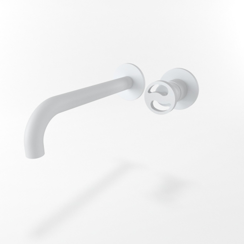 Bugnatese MILLENOVECINQUANTA fal alatti mosdócsaptelep 22 cm kifolyóval, matt fehér 4665OP