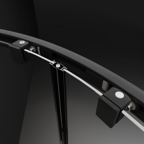 Radaway Premium Pro Black DWJ fekete zuhanyajtó balos, 100 cm 1014100-54-01L