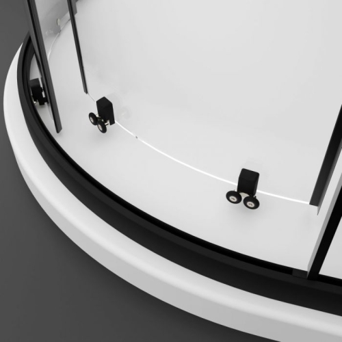 Radaway Premium Pro Black DWJ fekete zuhanyajtó balos, 140 cm 1014140-54-01L