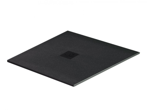 Radaway Milos C lapos szögletes kompozit zuhanytálca 90x90 cm fekete BREX.1502.090.090.BLN