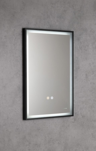 Sapho SORT 47x70cm tükör LED világítással, matt fekete SJ047