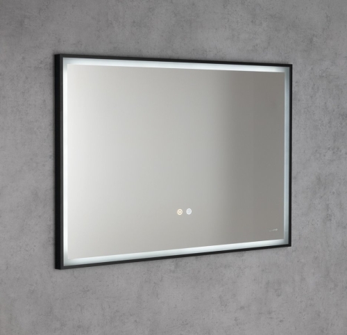 Sapho SORT 100x70cm tükör LED világítással, matt fekete SJ100