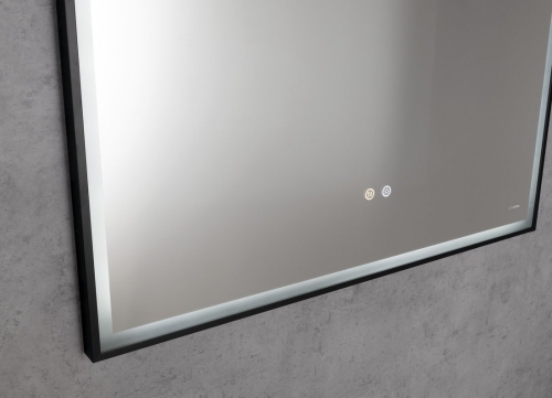 Sapho SORT 100x70cm tükör LED világítással, matt fekete SJ100