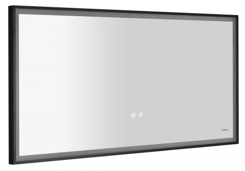Sapho SORT 120x60cm tükör LED világítással, matt fekete SJ120