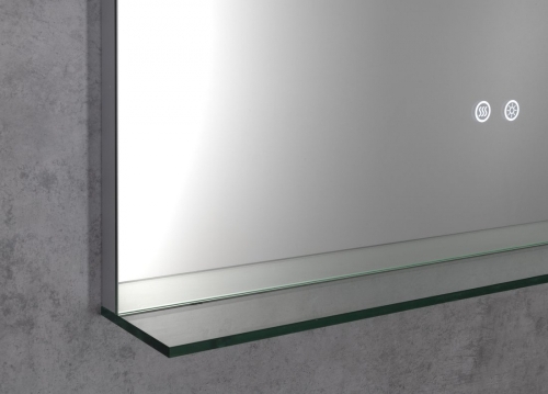 Sapho BRETO 80x60cm tükör LED világítással, üvegpolccal BE080
