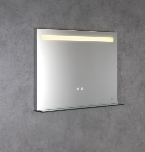 Sapho BRETO 80x60cm tükör LED világítással, üvegpolccal BE080