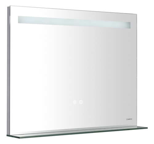 Sapho BRETO 80x60cm tükör LED világítással, üvegpolccal BE080