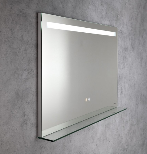 Sapho BRETO 100x70cm tükör LED világítással, üvegpolccal BE100