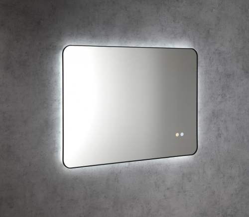 Sapho SHARON 100x70cm tükör LED világítással, matt fekete SN100