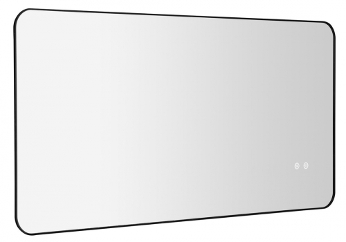 Sapho SHARON 120x60cm tükör LED világítással, matt fekete SN120
