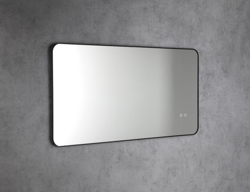 Sapho SHARON 120x60cm tükör LED világítással, matt fekete SN120