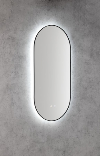 Sapho SHARON 45x90cm tükör LED világítással, matt fekete SN045