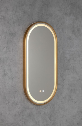 Sapho KEIRA 45x90cm tükör LED világítással, matt arany KE045Z