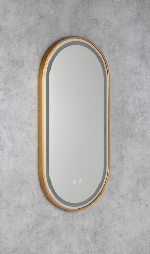 Sapho KEIRA 45x90cm tükör LED világítással, matt arany KE045Z