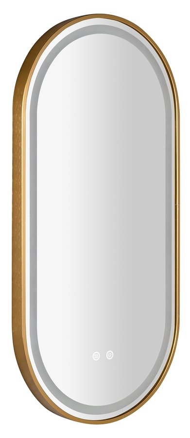 Sapho KEIRA 45x90cm tükör LED világítással, matt arany KE045Z