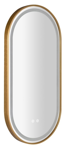 Sapho KEIRA 45x90cm tükör LED világítással, matt arany KE045Z