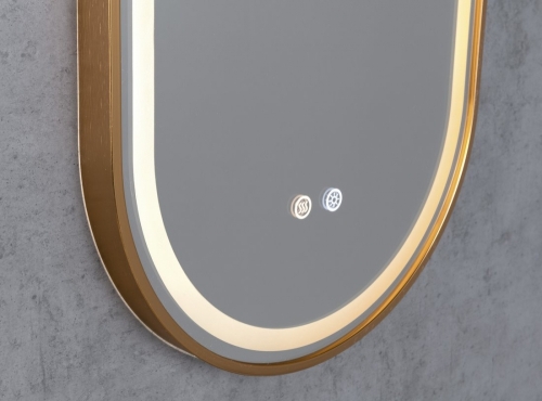Sapho KEIRA 45x90cm tükör LED világítással, matt arany KE045Z