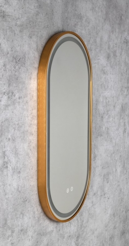Sapho KEIRA 45x90cm tükör LED világítással, matt arany KE045Z