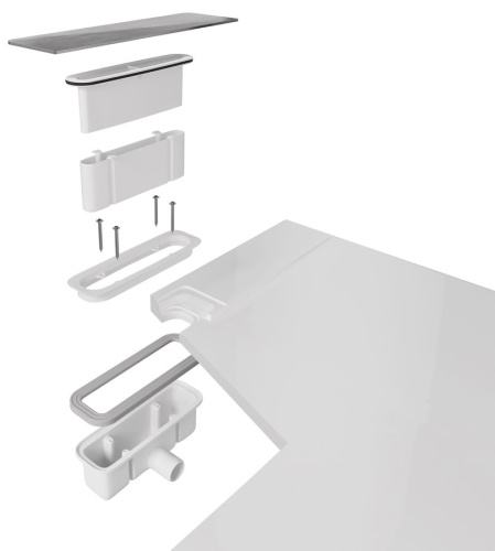 Sapho POLYSAN KAZUKO zuhanytálca szifon, matt arany 26347